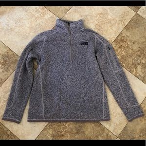 Womens PATAGONIA lavender better sweater 1/4 zip L